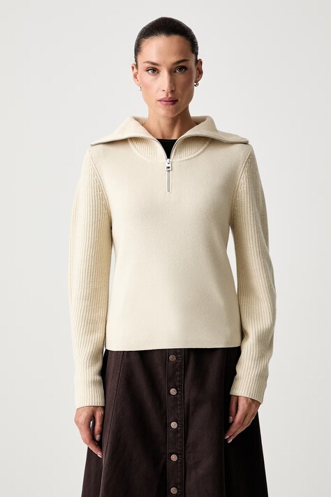 Marc O'Polo sweter damski z wełną beżowy 5000012026