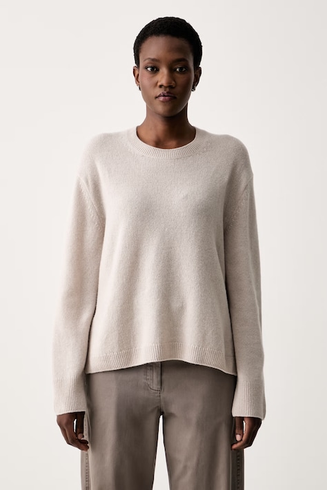 Marc O'Polo sweter damski wełniany beżowy 5000011925