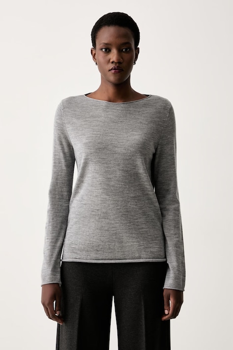 Marc O'Polo sweter damski wełniany szary 5000008635