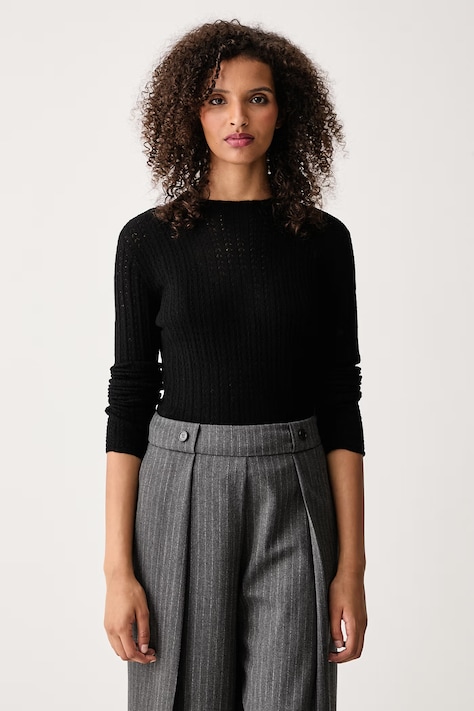 Joop! Sweter damski wełniany czarny 30104505