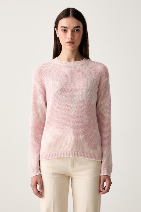 Joop! sweter damski z wełną różowy 30103308