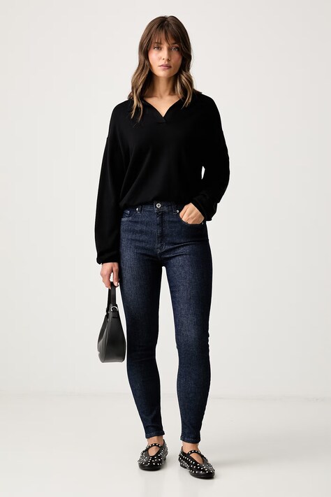 Karl Lagerfeld Jeans светр жіночий з віскозою — AW26-SWDZLF, чорний — фото 2
