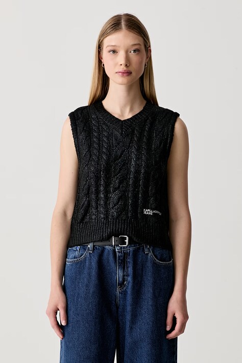 Karl Lagerfeld Jeans kamizelka damska czarna B3W18010