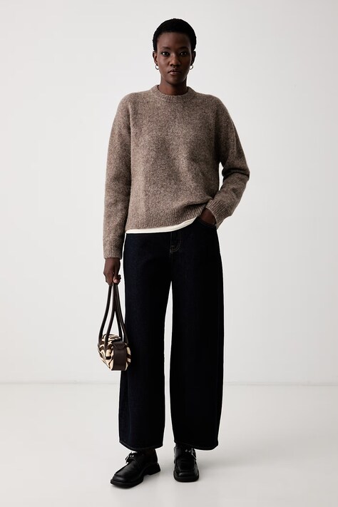A.P.C. светр жіночий з вовною pull candice — AW26-SWDZLN, коричневий — фото 2