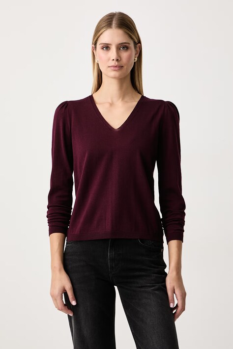 Twinset Pulover za žene od vune bordo 262TT3222