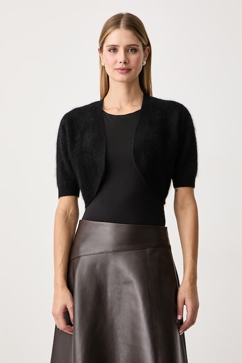 Twinset Kardigan ženski z dodatkom kašmirja črn 262TT3022