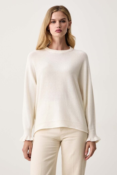 Twinset Pulover za žene s vunom bež 262TF3051