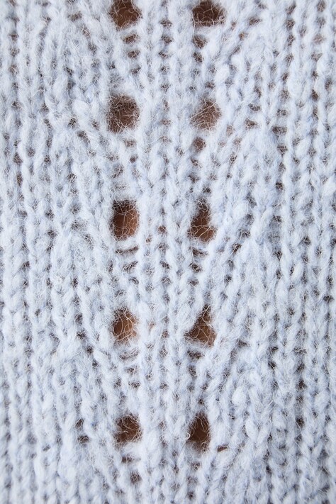 Twinset sweter damski z wełną niebieski 262TF3040