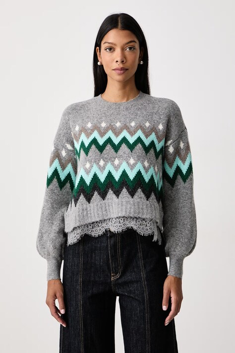 Twinset Pulover za žene sivi 262AT3034