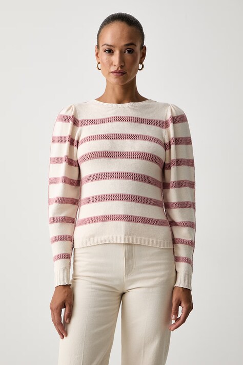 Twinset sweter damski z wełną beżowy 262TP3230