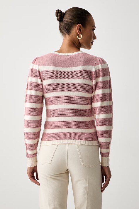 Twinset sweter damski z wełną beżowy 262TP3230