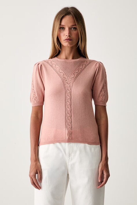 Twinset pulover za žene s vunom roza 262TP3210