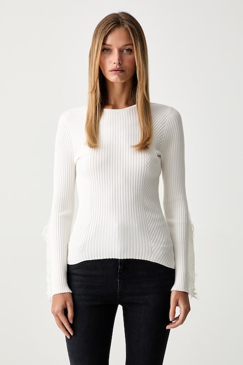 Twinset sweter damski z wiskozą beżowy 262AP3102