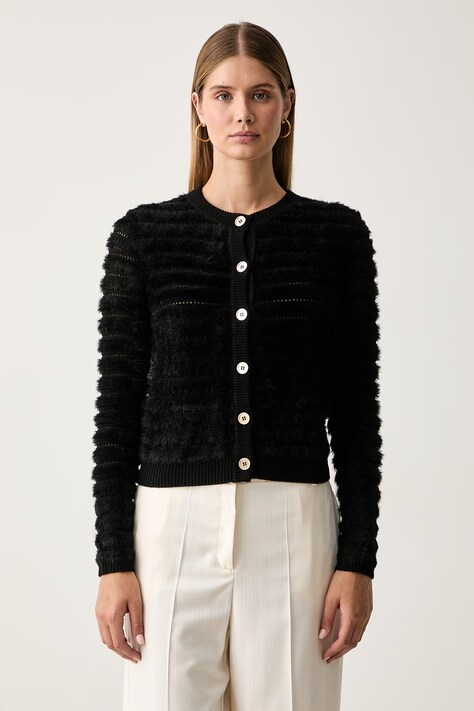 Twinset жилетка дамска с вълна черна 262AP3032