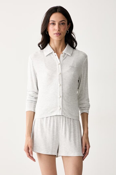 Karl Lagerfeld жилетка дамска с вискоза сива B3W44007