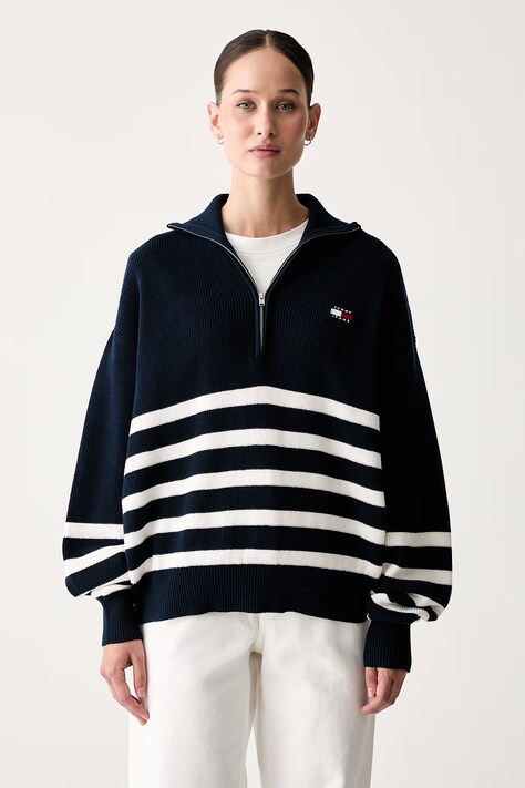 Tommy Jeans sweter damski bawełniany granatowy DW0DW22928