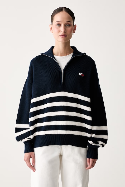 Tommy Jeans sweter damski bawełniany granatowy DW0DW22928
