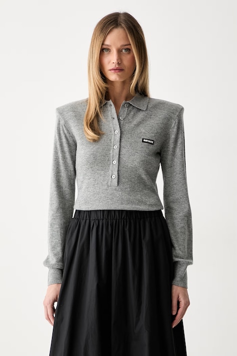 Rotate sweter damski wełniany szary 1161811093