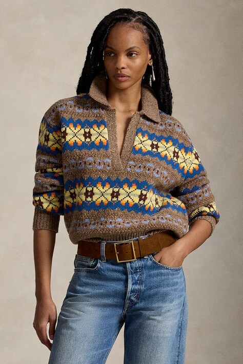 Polo Ralph Lauren свитер для женщин с шерстью зелёный 211B17766