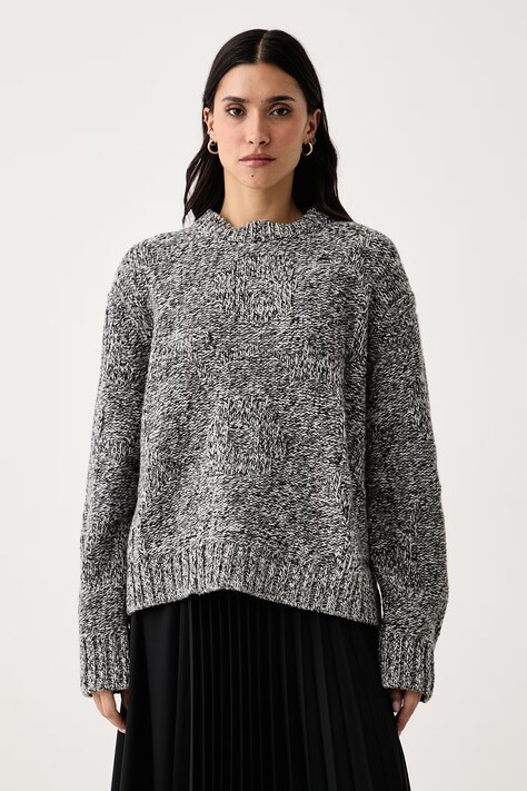 Marimekko Pulover za žene od vune sivi 096085