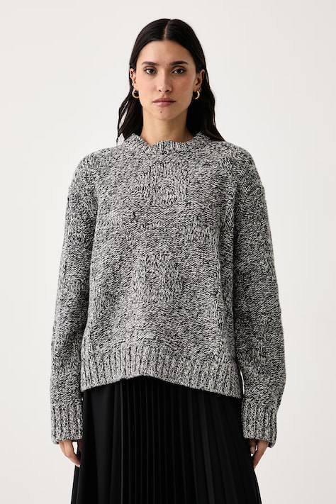 Marimekko Pulover za žene od vune sivi 096085