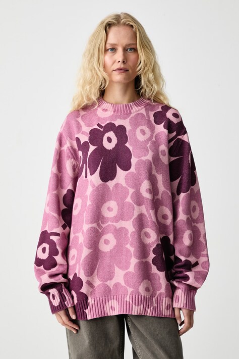 Marimekko Sweter damski bawełniany różowy 096089