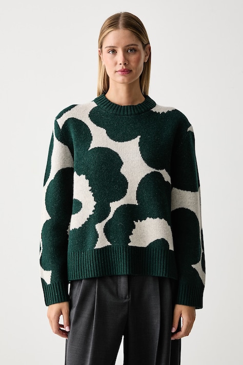 Marimekko Pulover za žene s vunom zeleni 096077