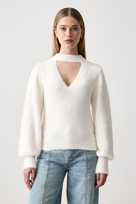 Guess Pulover za žene JAYCEE bež W6BR74 Z1761