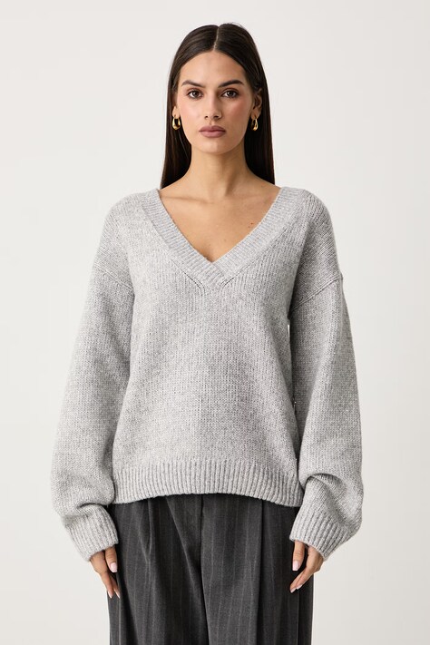 Guess Pulover ženski z dodatkom volne JOLENE siv W6BR42 Z1438
