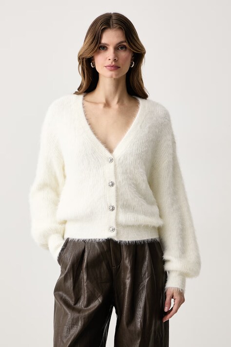 Guess Cardigan pentru femei GABRIELLE bej W6BR26 Z1408
