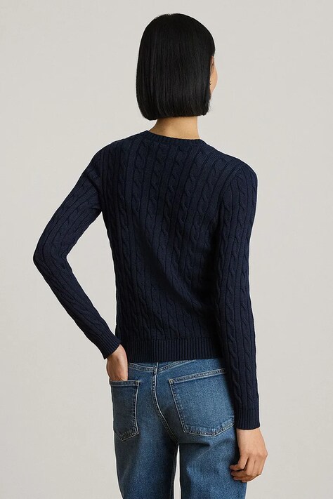 Lauren Ralph Lauren sweter damski z bawełną granatowy 200P14039