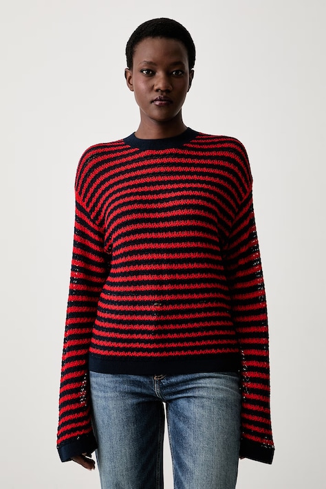 Tommy Hilfiger sweter damski z bawełną czerwony WW0WW50992
