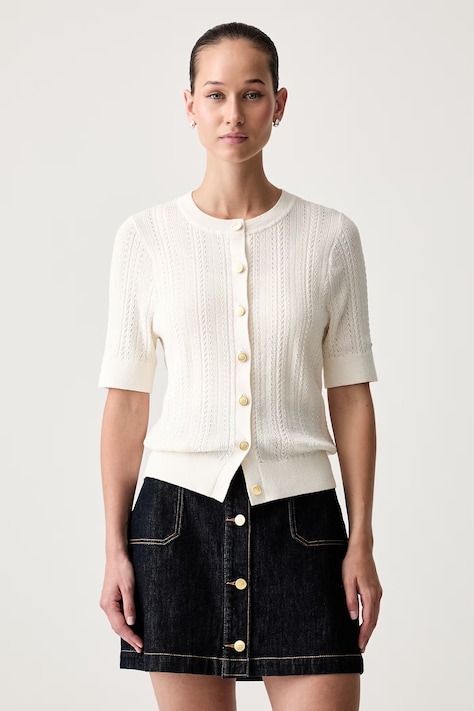 Tommy Hilfiger kardigan dámský s bavlnou béžový WW0WW50070