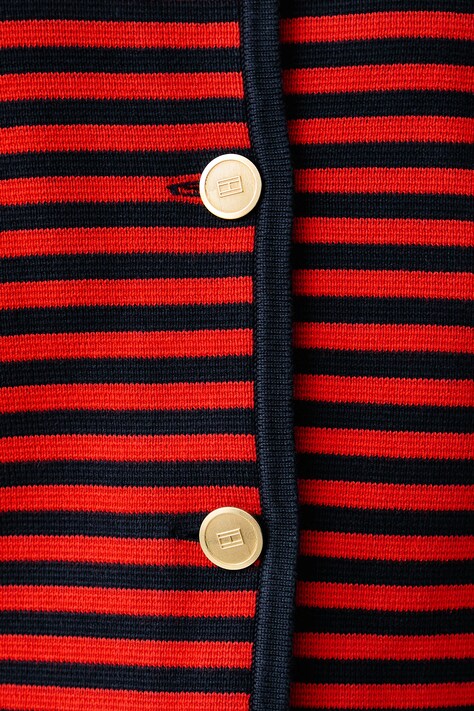 Tommy Hilfiger Kardigan damski bawełniany bordowy WW0WW50088