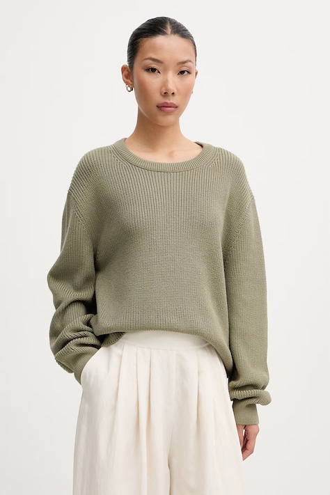 Marc O'Polo sweter damski bawełniany zielony 5000014424