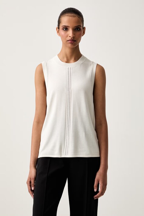 Calvin Klein úpletový top dámsky s viskózou béžový LV044G310G