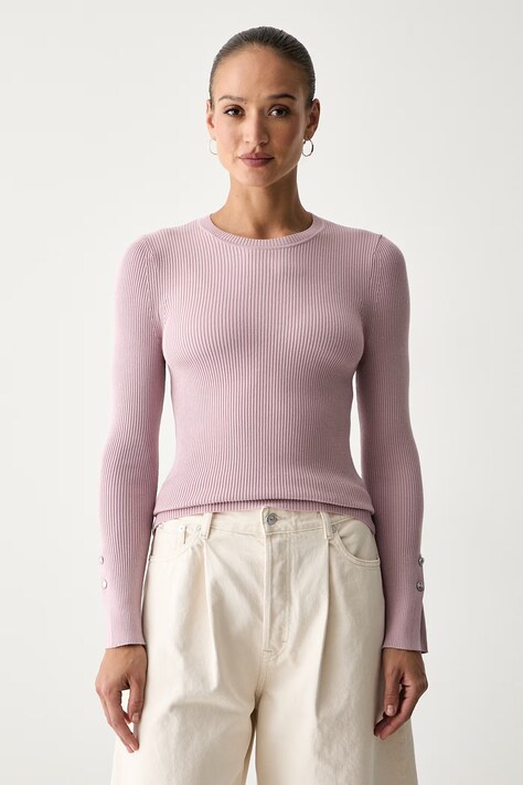 Guess sweter damski z wiskozą ELLIE różowy W6YR09 Z0948