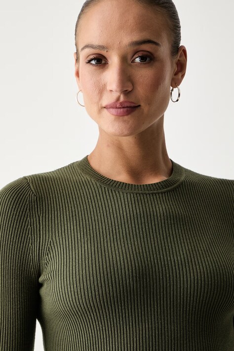 Guess sweter damski z wiskozą ELLIE zielony W6YR09 Z0948
