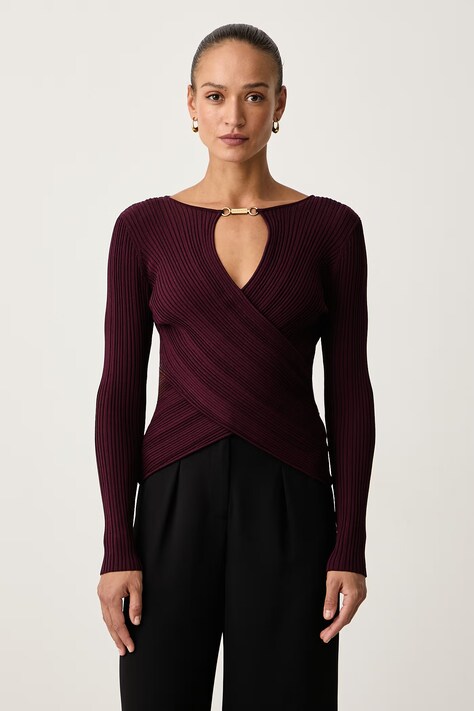 Marciano by Guess Пуловер дамски с вискоза LIMA бордо G6BR24 Z1637