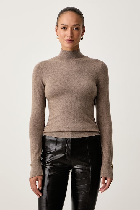 Marciano by Guess Πουλόβερ γυναικείο με πρόσμιξη κασμιριού HELSINKI μπεζ G6BR06 Z1520