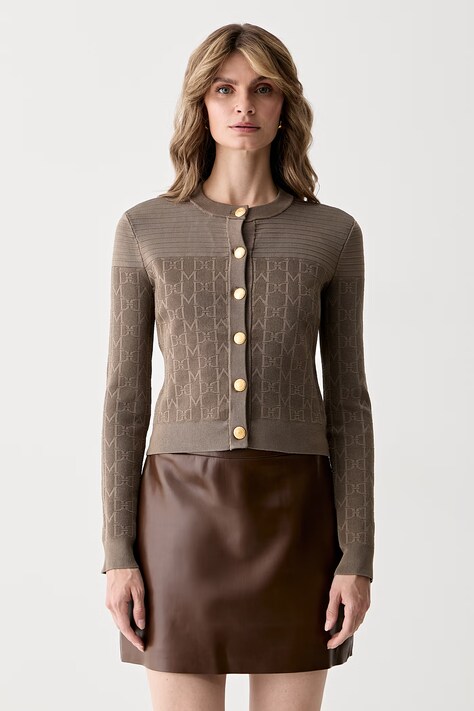 Marciano by Guess kardigan ženski z viskozo YAMNA rjav G6YR03 Z1015