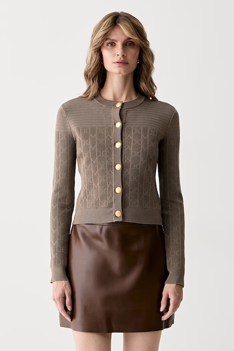 Marciano by Guess kardigan ženski z viskozo YAMNA rjav G6YR03 Z1015