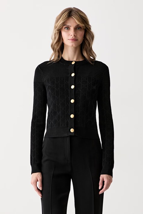 Marciano by Guess kardigan ženski z viskozo YAMNA črn G6YR03 Z1015