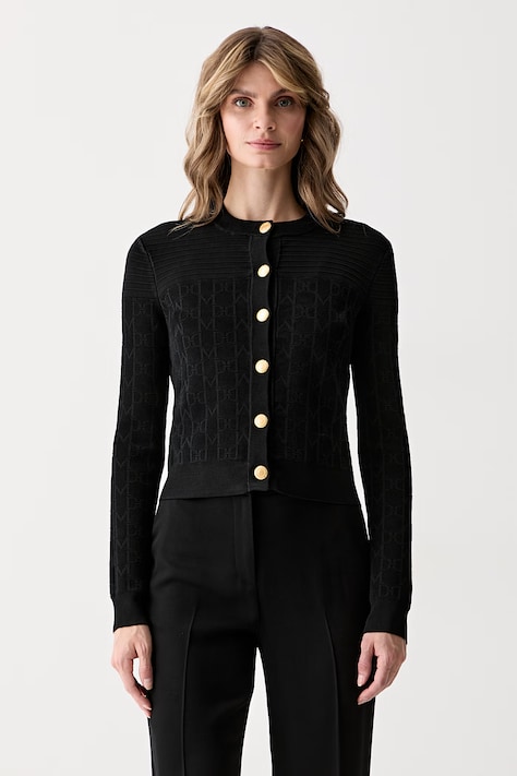Marciano by Guess kardigan ženski z viskozo YAMNA črn G6YR03 Z1015