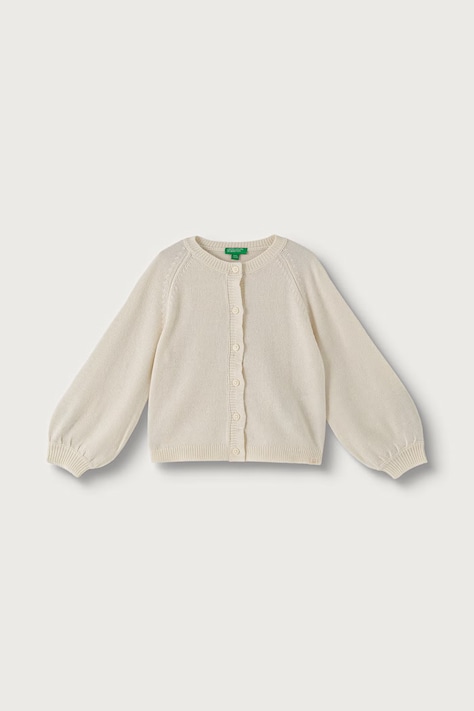 United Colors of Benetton Cardigan elegante per bambini con lana beige 19WPG500U