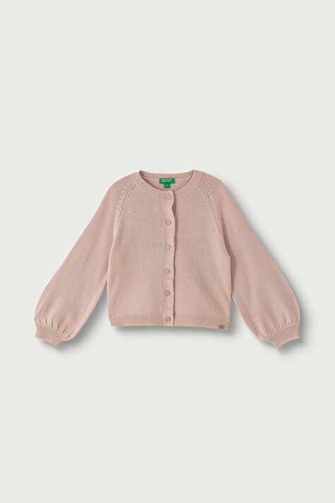 United Colors of Benetton Kardigan za djecu s vunom roza 19WPG500U