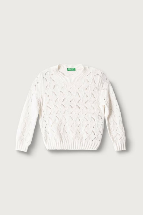 United Colors of Benetton Pulover za djecu bijeli 16CLG100O