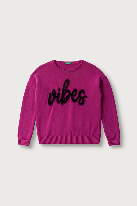 United Colors of Benetton Sweter dziecięcy różowy 1170Q108K