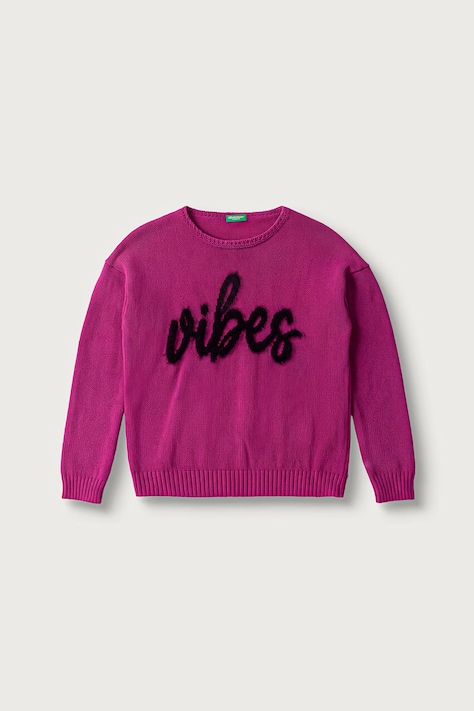 United Colors of Benetton Sweter dziecięcy różowy 1170Q108K