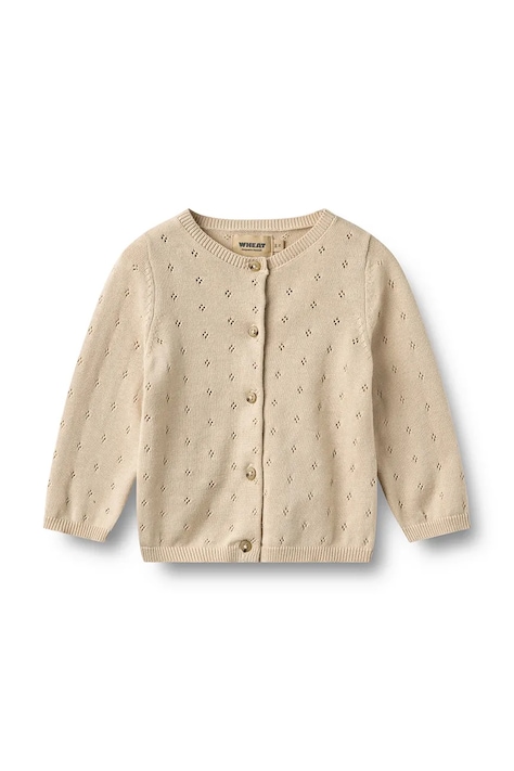 Wheat Cardigan pentru bebeluși din bumbac bej 4518-560-GOTS